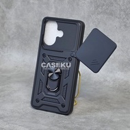 Case Iqoo Z10R Iqoo Z10 5G Iqoo Z10 Lite Armor Slide Protect Camera Case Robot + RingStand Case Blac