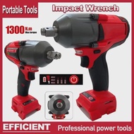 Fit Milwaukee Brushless Impact Wrench 1300NM Cordless Electric Wrench Large Torque Car Truck Repair 