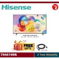 [ Delivered by Seller ] HISENSE 70" inch A6100K Series 4K Smart UHD TV / Television 电视 (70") 70A6100