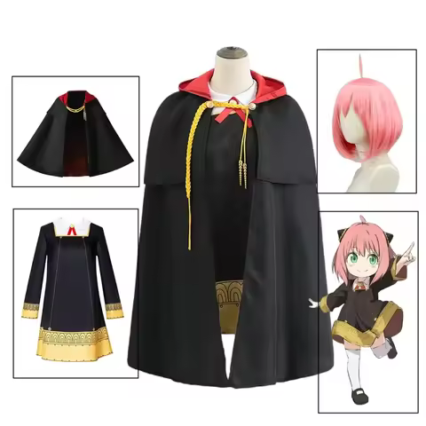 Anime SPY X FAMILY Anya Forger Black Dress Uniform Cosplay Costume