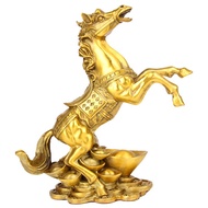 Copper Rich Horse Statues Home Office Fengshui Ornament Golden Wealth Horse Indoor Decoration Gifts