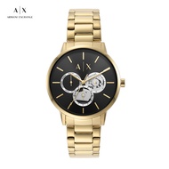 Armani Exchange Male Analog Watches ( AX2747 ) - Quartz, Gold Case, 42 MM Round Dial,  Gold Stainles