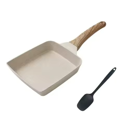 Steak Frying Pan Square Medical Stone Frying Pan Gas Stove Mini Pot Pancake Frying Pan Silicone Spat