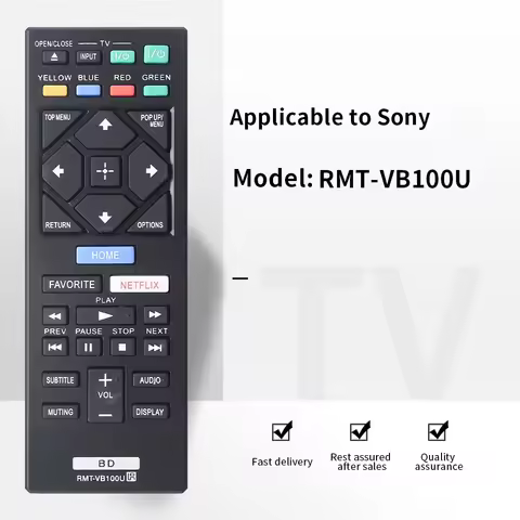 ZF applies to New Remote control RMT-VB100U for Sony Blu-ray DVD Player BDP-S2500 BDP-S2900 BDP-S150