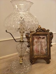美國 古董 玻璃桌燈