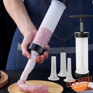 [3-5 DAYS DELIVERY]Professional Sausage Maker Kit Manual Stuffer with 3 Nozzles, Perfect for Homemad