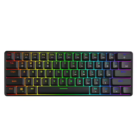 SKYLOONG GK61 Mini Portable 60% Gamer Optical Keyboard Wireless Bluetooth RGB Backlit Gaming Keyboar