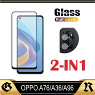 LAYAR PROMO Tempered Glass OPPO A36, A96, A96, Front Screen Protector, Camera Lens 2IN1 Package