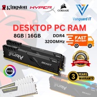 DDR4 RAM GAMING DESKTOP RAM DDR4 RGB[8GB |16GB]3200MHz KINGSTON HYPERX FURY|CORSAIR