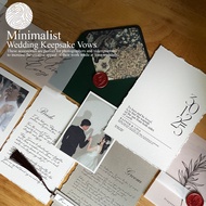 Wedding Keepsake Vows, aesthetic wedding card, kad kahwin, INVITATION CARD