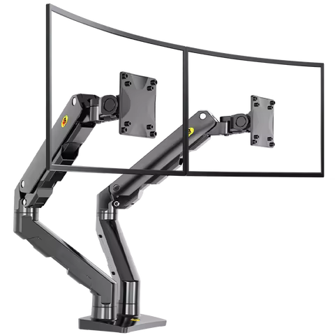 NB G55/G65 Mechanical Spring Arm 27-34 Inch Dual Arc Screen Desktop Monitor Holder 5-16kgs Ultra Wid