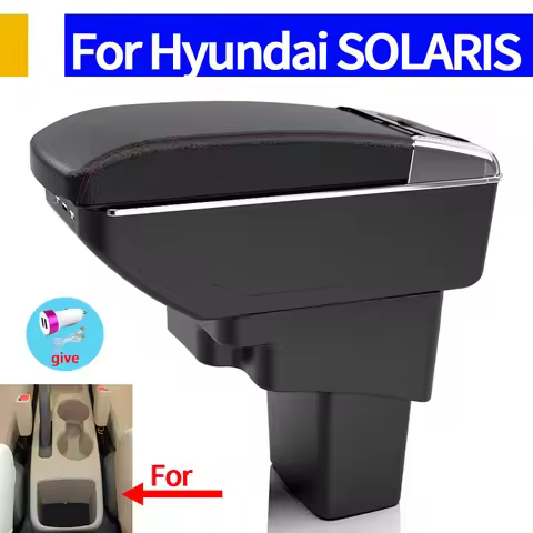For Hyundai SOLARIS Armrest Box For Hyundai Accent RB Solaris Verna 2011-2016 Car Armrest Storage Bo