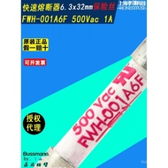 EATON Bussmann Fast Acting Fuse FWH-001A6F-005A6F 500Vac 1A 6x32mm