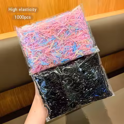 1000 colorful rubber bands suitable for daily use as hair accessories and headbands