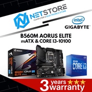 PWP GIGABYTE B560M AORUS ELITE mATX & INTEL CORE I3-10100 PROCESSOR