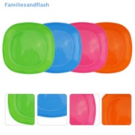 Familiesandflash> 6/9 Pcs Plastic Dinner Plate Dessert Plate Reusable Suitable For Picnic Kitchen Di