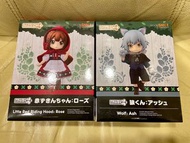 黏土娃 小紅帽 大灰狼 一對 nendoroid doll red hood rose wolf ash 黏土人