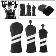 TENOL 3x Golf Club Head Cover Golf Hybrid Head Covers Anti Scratch Golf Club Covers Protector Long N