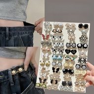 Instant Waist Cinch Button for Jeans, Adjustable Waistband Tightener, No Tailor Needed Pants Waist F