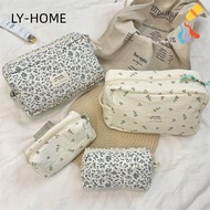 LIAOYING Makeup Bag, Floral Print Handheld Cosmetics Bag, Portable Begonia Flower/Rose Handbag Home