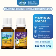 D3 Pure Organic Ddrops 400IU And D3 Ddrops 600IU liquid drops help your baby stay healthy and grow t