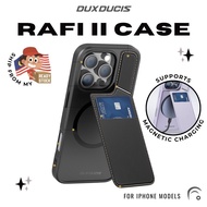 DUX RAFI II Sarung Telefon Dompet Magnetik untuk iPhone 16E 2025 16 15 14 13 Pro Max Pro Plus Cover 
