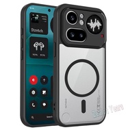 Caing For NothingPhone 4a Pro 5G Armor Matte Transparent Magnetic Shockproof Phone Case