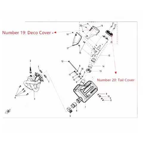 Motorcycle Exhaust Pipe Muffler Silencer Guard Deco Tail Cover For CFMOTO 700CLX 700CL-X CF700CLX CF