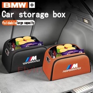 BMW Car Trunk storage box Foldable storage box high-quality leather Automotive interior supplies For