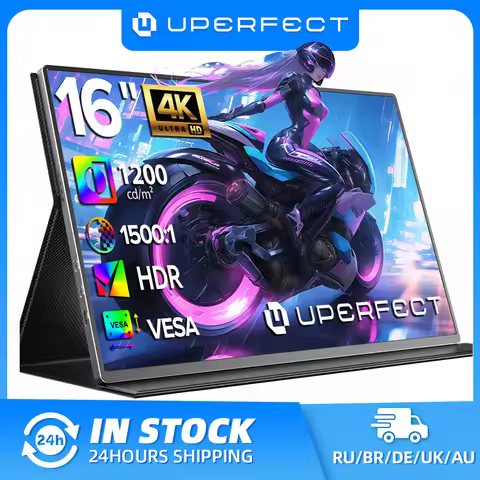 UPERFECT 16' 1200 Nits 4K Portable Monitor for Laptop 3840*2400 UHD 100% SRGB IPS HDR Speakers Exter