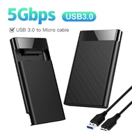 2.5 Inch External Hard Drive Enclosure USB 3.0 2.0 Hard Disk Case 6TB Supports 7mm 9.5mm SATA SSD HD