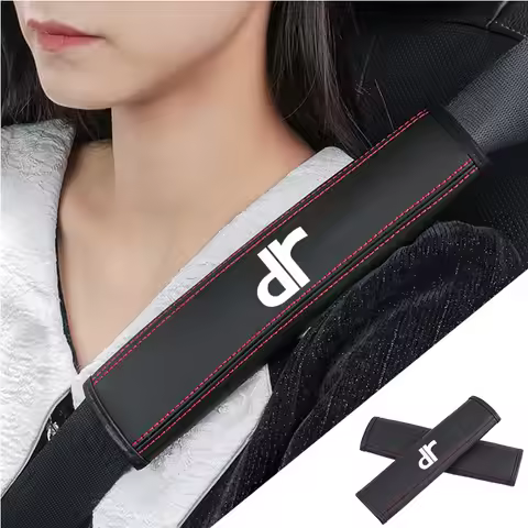 2pcs Car seat belt Nappa leather Shoulder Protector Safety Belt For DR Motors EV 3.0 4.0 5.0 DR3 DR1