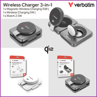 Verbatim - 【黑色】Verbatim 3合1 Qi2 無線充電器 #67032