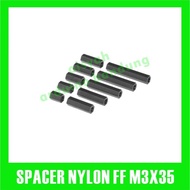 Black Nylon M3x35 mm Pillar Spacer PCB Double Pass Standoff M3 35 Nilon