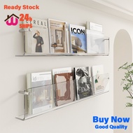 [in Stock] Bookshelf Wall-Mounted Acrylic Picture Book Magazine Rack Wall Shelf Book Shelf Wall Decorative Creative Display Stand L0qm