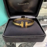 東區正精品㊣TIFFANY&CO T&CO WIRE AU750 18k金雙T釦手環RZ6506