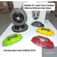Perodua Myvi Gen3 (M800) 2018 Nashin N1 4 pot Front Carliper