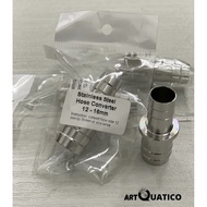 Aquarium 12/16mm to16/22mm Stainless Steel Hose Converter/Connector
