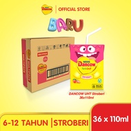 DANCOW FortiGro Susu UHT Strawberry Usia Sekolah 36X110ml [1 carton]