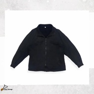 Bomber Zipper Fleece Wool Sherpa Jacket Uniqlo Basic Black Vintage