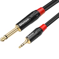 Disino 1/4 inch TS to 1/8 inch TRS Cable, 1/4" TS Mono to 1/8 inch(3.5mm) TRS Stereo Interconnect Ad