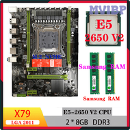 ชุด X79 MVIBP ชุด Xeon E5 2650 V2 Cpu 2*8Gb Ddr3 Intel Xeon ชุด X79 Pro Combo Moederbord Cpu Ram 16Gb M.2 Nvme หรือเกมส์ Pc OIVYB