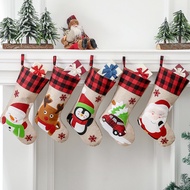 KY🎁2023Hot Sale Christmas Stockings Gift Bag Christmas Decorations Christmas Stockings Foot Sock Christmas Pendant Gift
