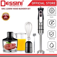 5 IN 1 DESSINI ITALY Hand Blender Chopper Mixer Grinder Juicer Food Processor Stainless Steel Knife 