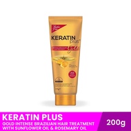 KERATIN Plus Gold Intense Brazilian Hair Treatment with Sunflower Oil & Rosemary Oil 200g, hair care