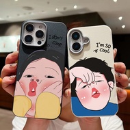 Funny Girls And Boys Couple Pattern PU Leather Case for Samsung Galaxy S25 Ultra S25 Plus M17 F17 M0