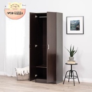 NETTO 2 Door / 3 Door Brown Apparel Water Resistant &amp; Wooden Wardrobe / Almari Baju / 衣橱 - 2ft or 3ft Wardrobe