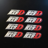 Flexible Embossed RESIN INITIAL D Stickers Car Accessories Car Stickers