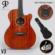 Phoebus PG-20 V3 Om All-Mahogany Acoustic Guitar with Gig Bag (Pickup Available)
