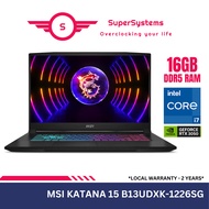 MSI Katana 15 B13UDXK-1226SG Gaming Laptop / Intel i7-13620H / RTX3050 / 16GB RAM / 1TB SSD / 15.6″ FHD 144Hz / W11